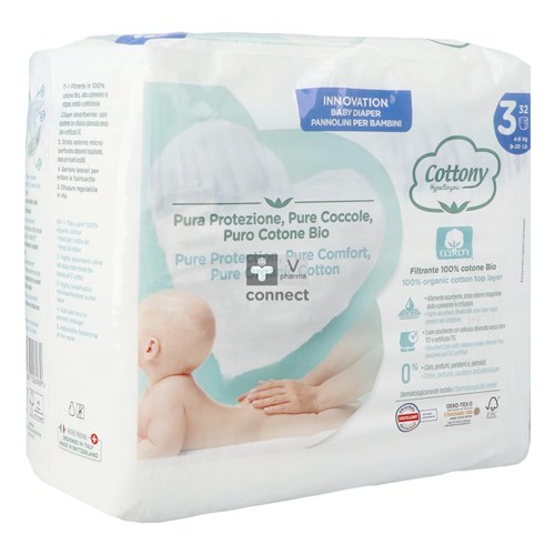 Cottony Baby Diapers Size 3 4 - 9kg 32