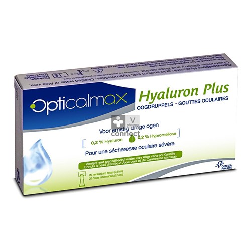 Opticalmax Hyaluron Plus Gouttes Oculaires 20 Unidoses