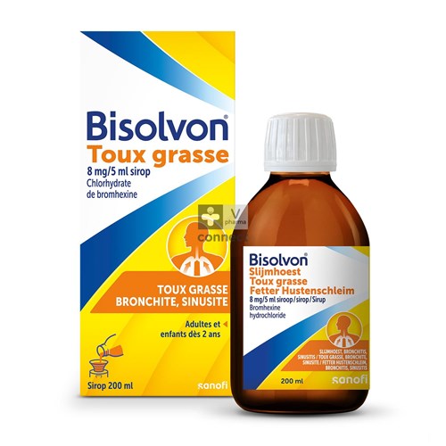 Bisolvon Sirop 8 mg/5 ml 200 ml Sans Sucre