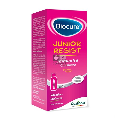 Biocure Junior Sirop Sans Sucre 180 ml