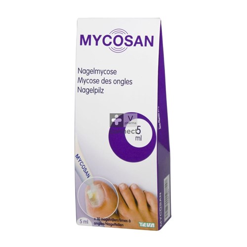 Mycosan Mycoses des Ongles Vernis 5 ml + 10 Limes à Ongles