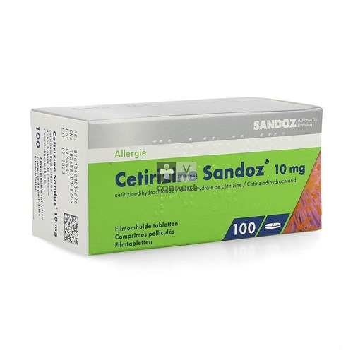 Cetirizine Sandoz 10 mg 100 tabletten