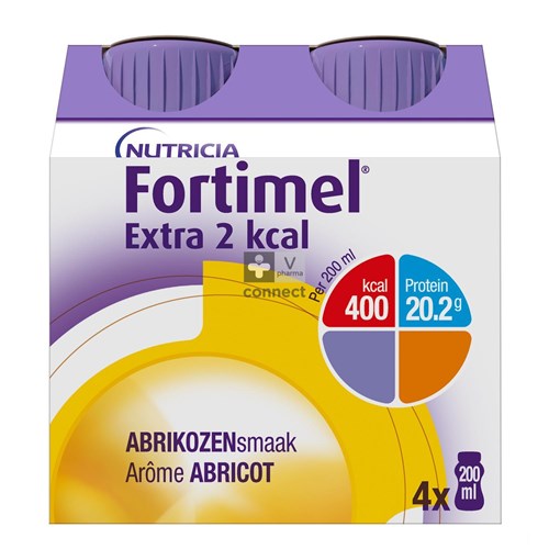 Fortimel Extra 2kcal Abrikoos 4x200ml