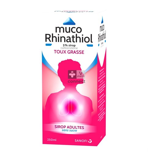 Muco Rhinathiol 5% Sirop Adultes Sans Sucre 250 ml