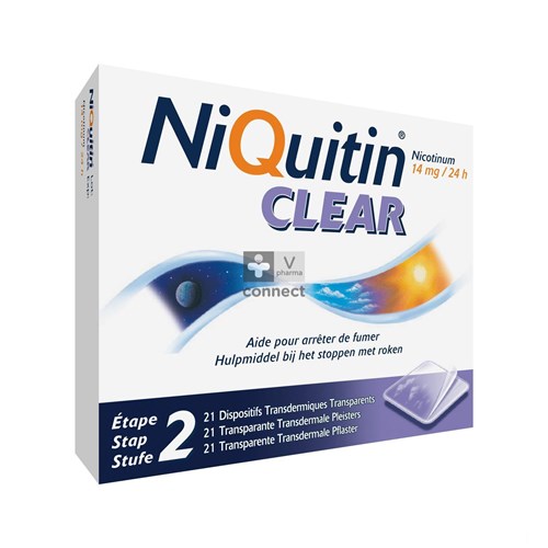 Niquitin Clear 14 mg 21 Patchs