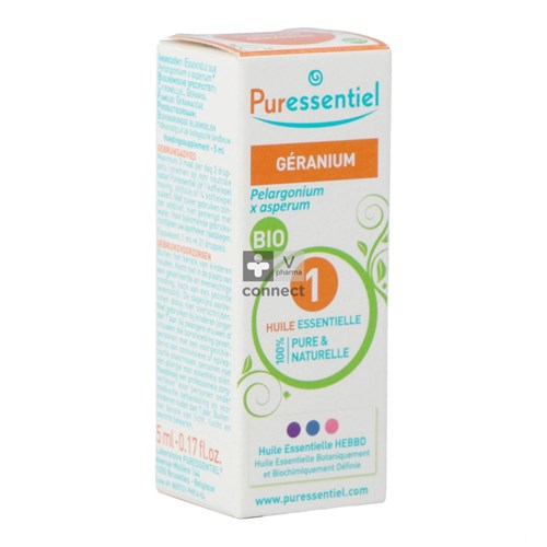 Puressentiel Géranium Huile Essentielle Bio 5 ml