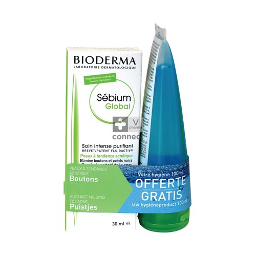 Bioderma Sebium Global 30 ml + Gel Moussant 100 ml Gratuit