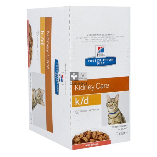 Hills Prescription Diet K/D Feline 12 Sachets Repas Saumon