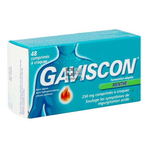 Gaviscon 48 Comprimés Menthe