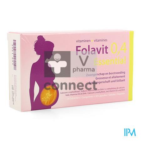 Folavit 0,4 mg Essential 30 Comprimés + 30 Capsules