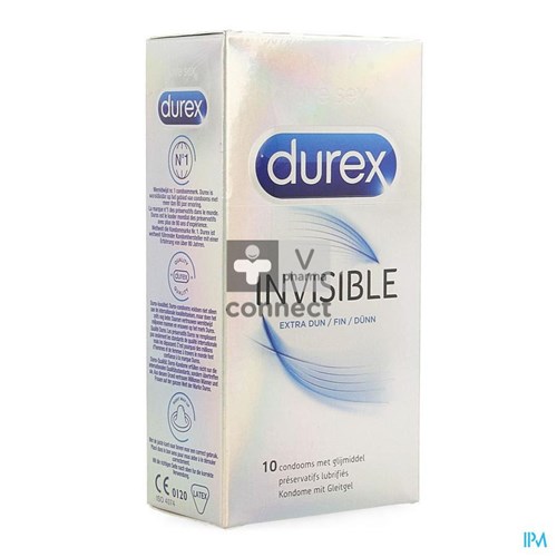 Durex Invisible Extra Fin 10 Préservatifs