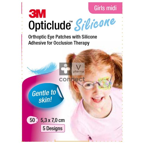 Opticlude 3M Silicone Eye Patch Girl Midi 50 Pièces