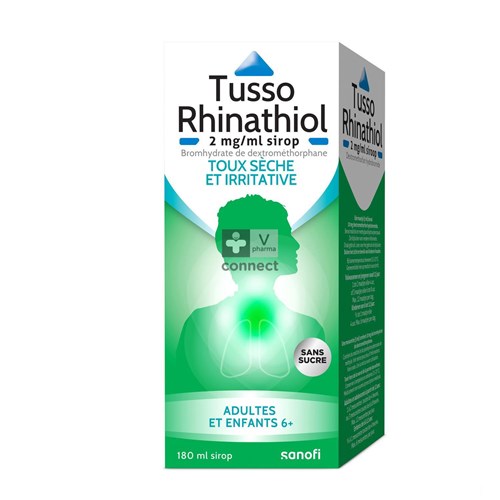 Tusso Rhinathiol 2 mg/ ml Sirop Adulte Sans Sucre 180 ml