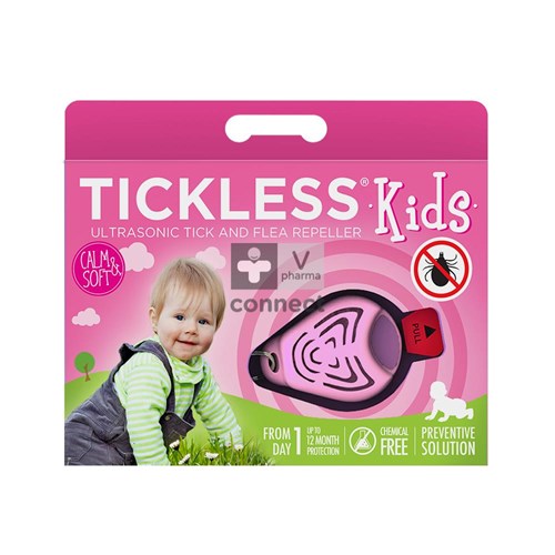 Tickless Kids Ultrason Repousseur Tique Puce Rose