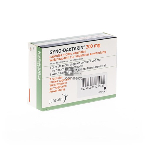 Gyno Daktarin 200 mg 7 Capsules Molles Vaginales