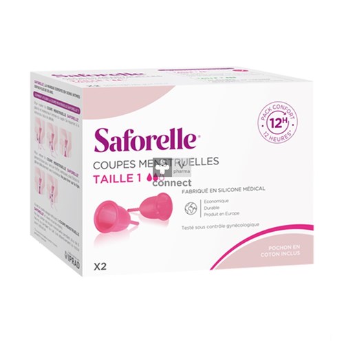 Saforelle Cup Protect Coupes Menstruelles 2 Pièces Taille 1