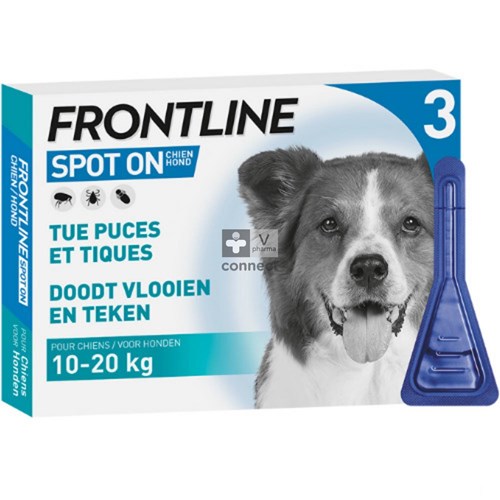 Frontline Spot-On Chien 10-20 Kg 3 Pipettes