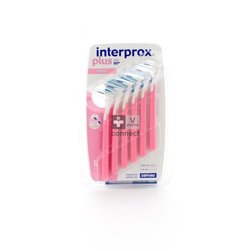 Interprox Plus Nano Rose 1,9 mm Brosse Interdentaire 6 Pièces