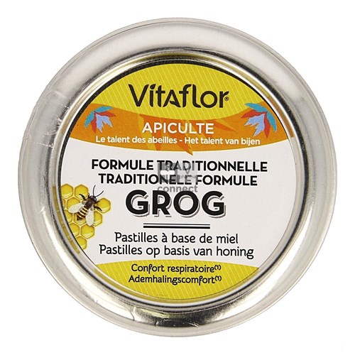 Vitaflor Grog Formule Traditionnelle Pastilles Miel 45 g