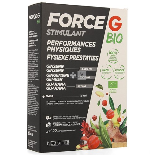 Nutrisante Force G Stimulant Bio 20 Ampoules