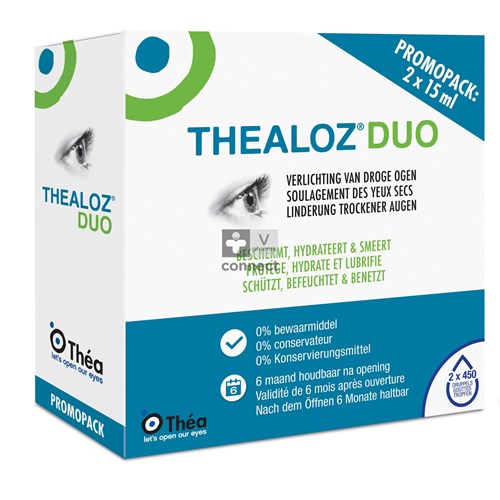 Thealoz Duo Gouttes Oculaires 2 x 15 Ml