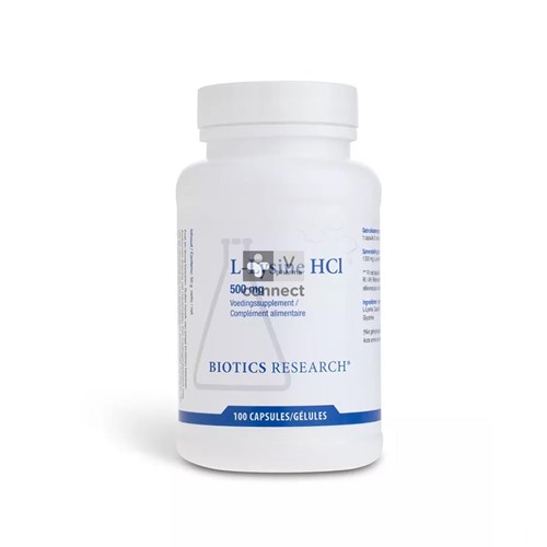 Biotics L Lysine HCL 500 mg 100 Gélules