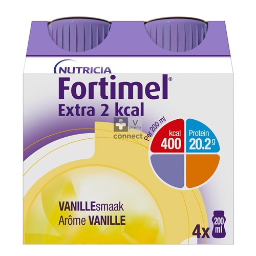 Fortimel Extra 2Kcal Vanille 4 X 200 ml