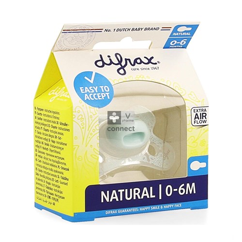 Difrax Sucette Natural 0 - 6 Mois