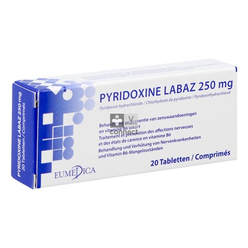 Pyridoxine Comprimes 20 X 250 Mg