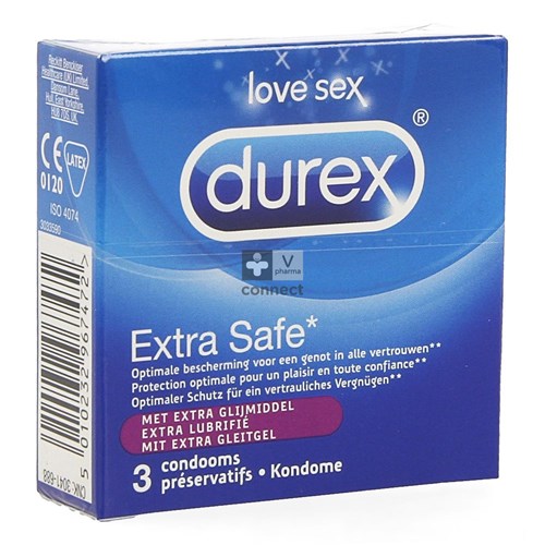 Durex Extra Safe Preservatifs 3 Pièces