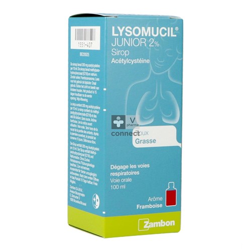 Lysomucil Junior 2 % Solution Buvable 100 ml