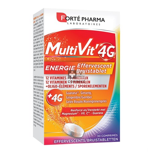 Multivit' 4G Energie 30 Comprimés Effervescents