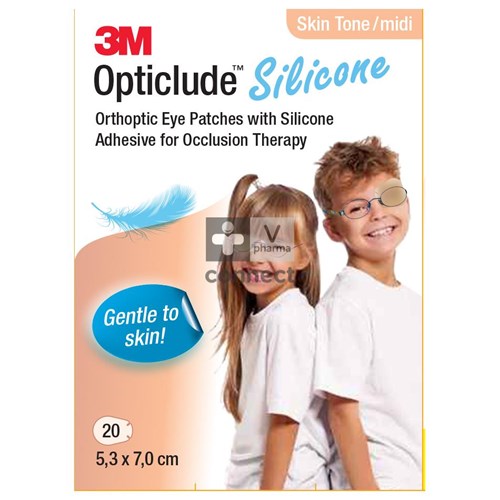 Opticlude 3M Silicone Eye Patch Skin Tone Midi  20 Pièces