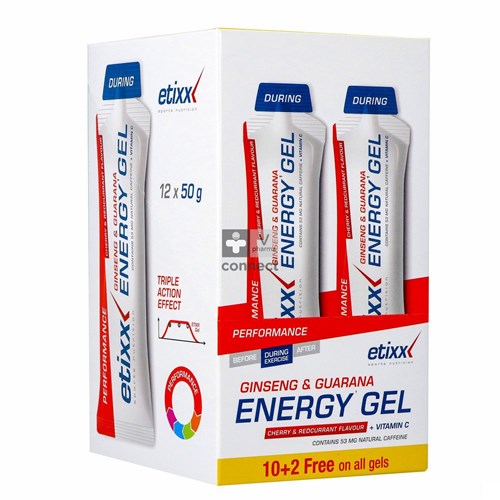 Etixx Energy Ginseng/Guarana Gel 12 x 50 g