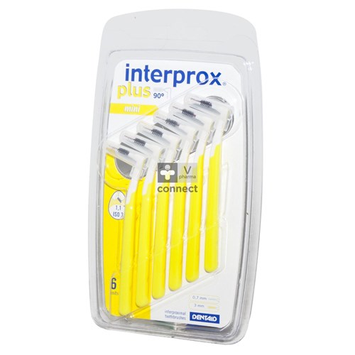 Interprox Plus Mini Jaune 3 mm Brosse Interdentaire 6 Pièces