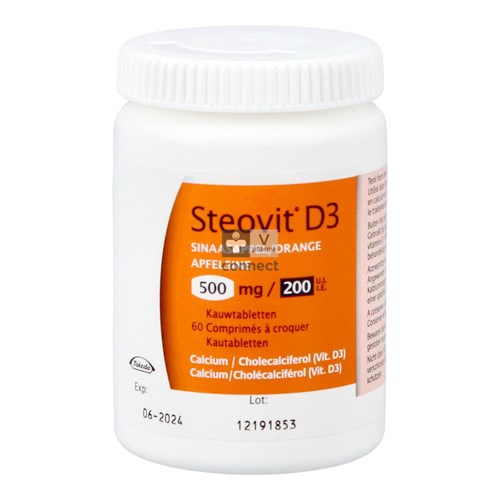 Steovit D3 500 mg/ 200 UI 60 Comprimés Gout Orange