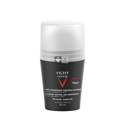 Vichy Homme Déodorant Anti Transpirant 72H Controle Extreme Roll-On 50 ml