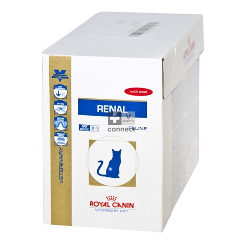 Royal Canin Veterinary Diet Feline Renal Bœuf 12 Sachets