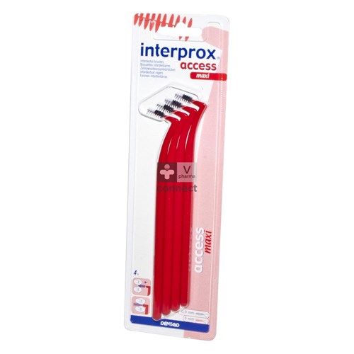 Interprox Access Maxi Rouge 5 mm Brosse Interdentaire 4 Pièces