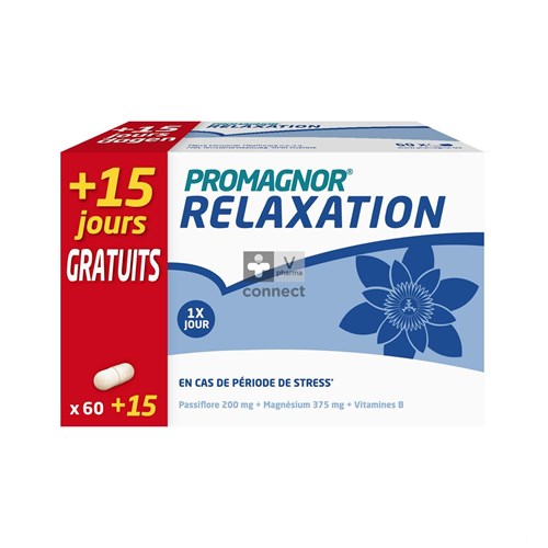 Promagnor Relaxation 60 Gélules + 15 Gratuites