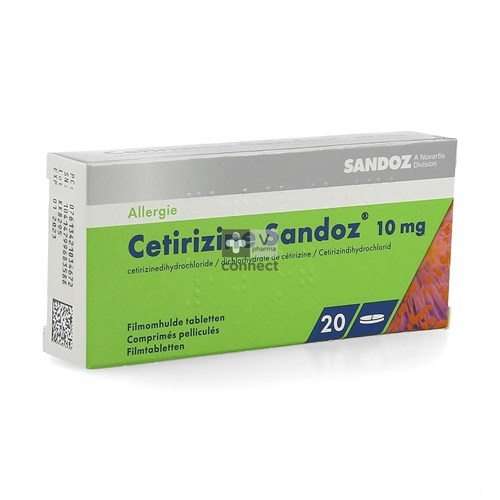 Cetirizine Sandoz Comp 20 X 10mg