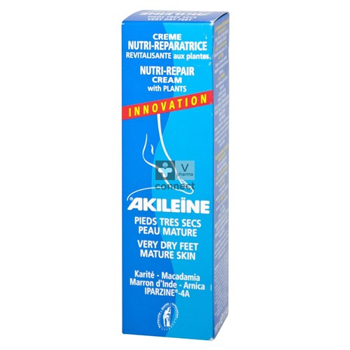 Akileine Nutri Réparatrice Pieds Très Secs - Peau Mature Crème 100 ml