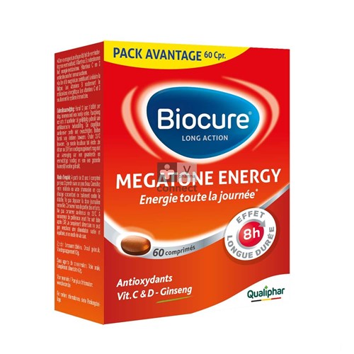 Biocure Long Action Megatone Energy Boost 60 Comprimés