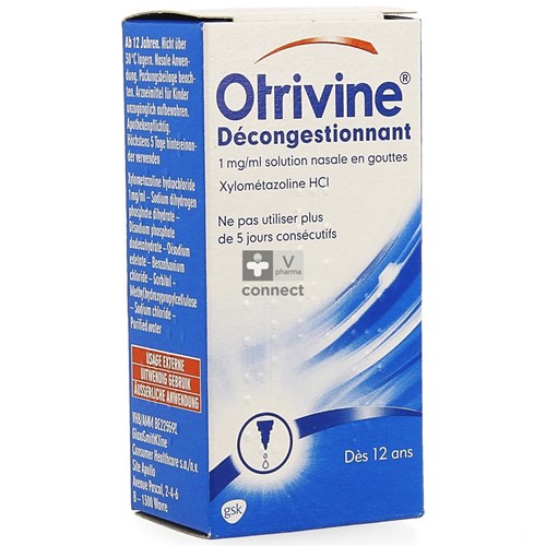 Otrivine Anti-Rhinite 1 mg Hydratant Gouttes Nasales 10 ml