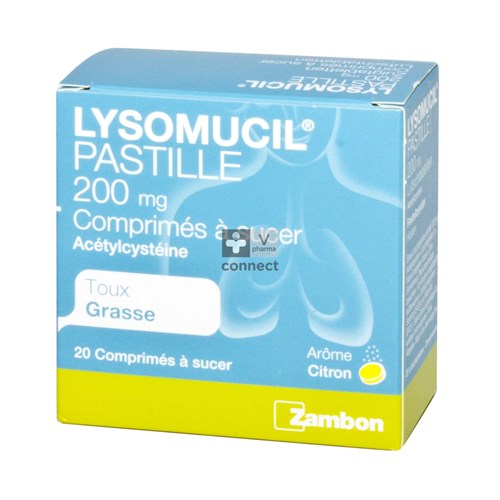 Lysomucil 200 mg 20 Comprimés à Sucer