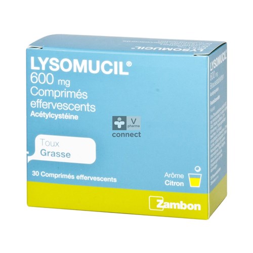 Lysomucil 600 mg 30 Comprimés Effervescents