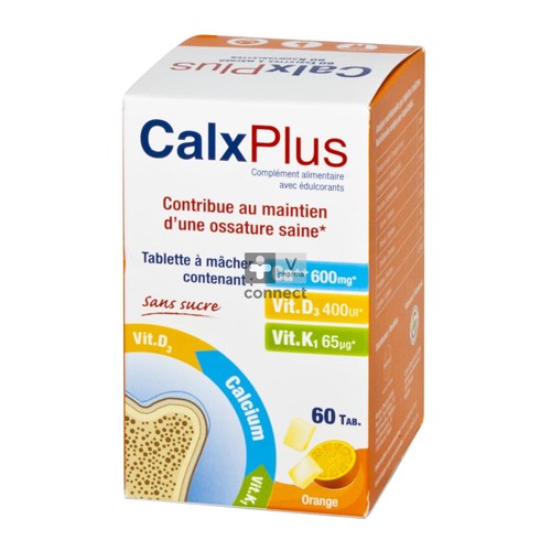 Calx Plus 60 tabletten Sinaasappelsmaak