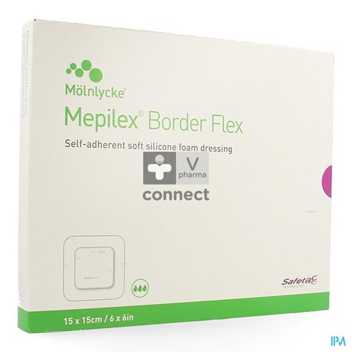 Mepilex Border Flex Pansement15 x 15 cm 5 Pièces