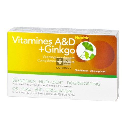 Nutritic Vitamines A & D + Ginkgo 30 Comprimés