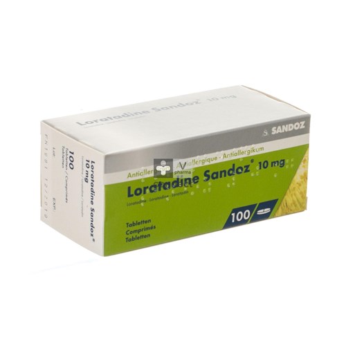 Loratadine Sandoz 10 mg 100 Comprimés
